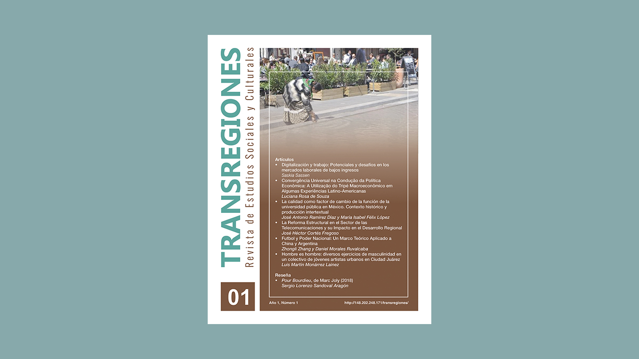 Maquetación: Transregiones, Revista de Estudios Sociales y Culturales. No. 01