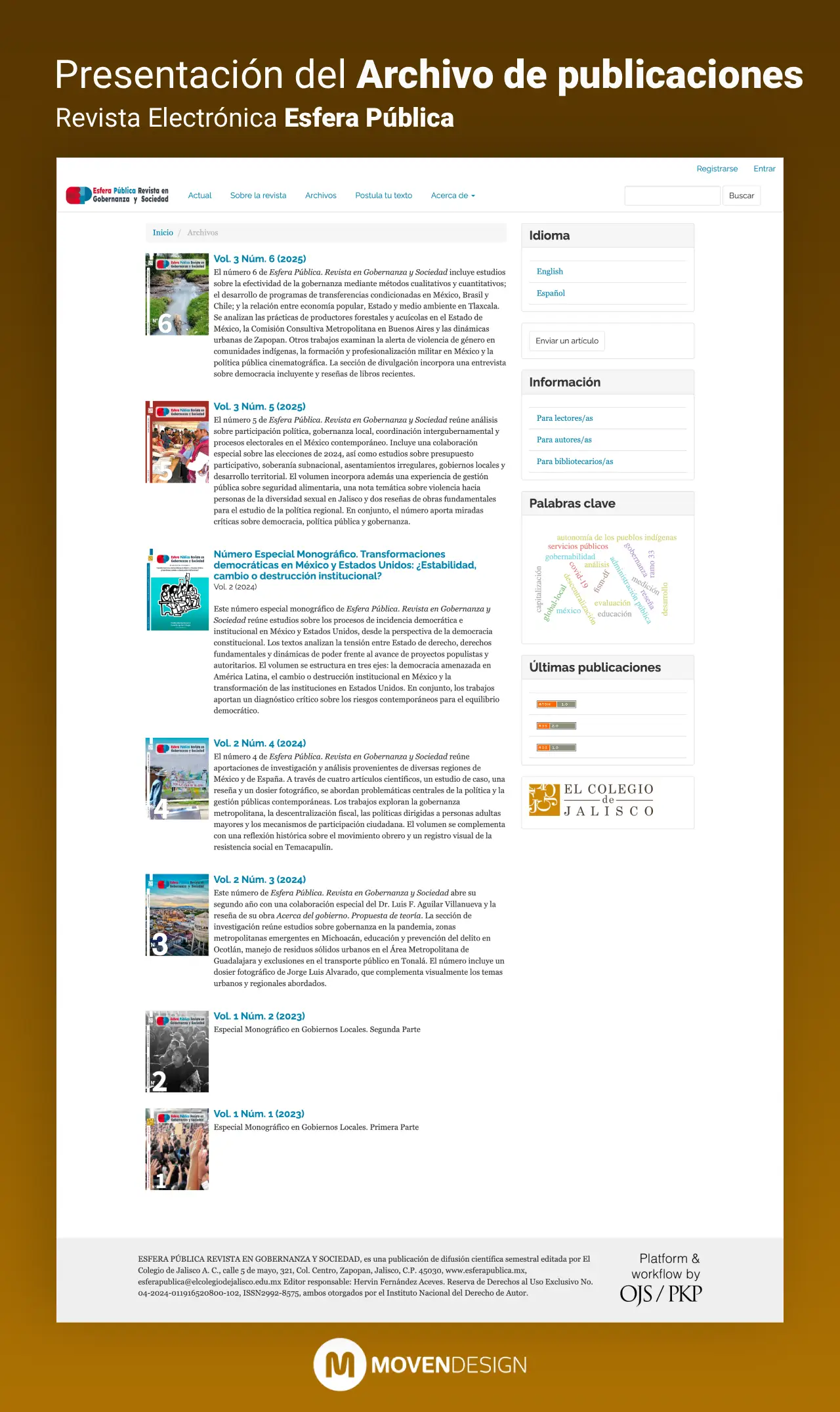 Revista Electrónica Esfera Pública — Implementación y diseño en Open Journal Systems (OJS)
