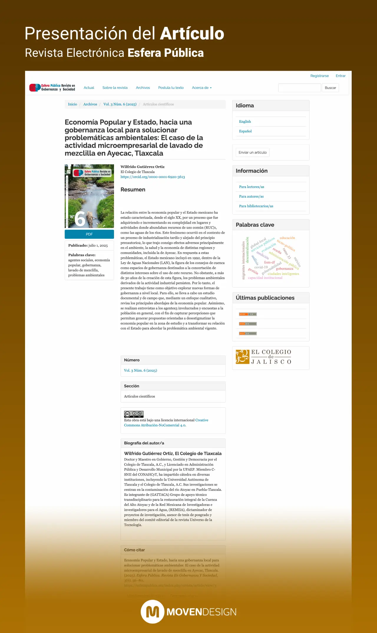 Revista Electrónica Esfera Pública — Implementación y diseño en Open Journal Systems (OJS)