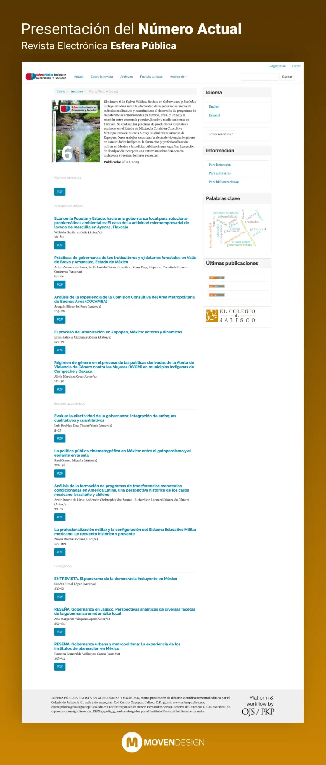 Revista Electrónica Esfera Pública — Implementación y diseño en Open Journal Systems (OJS)